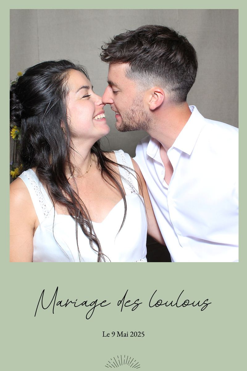 Tirage « Mariage des loulous », cadre vert sauge, 9 mai 2025